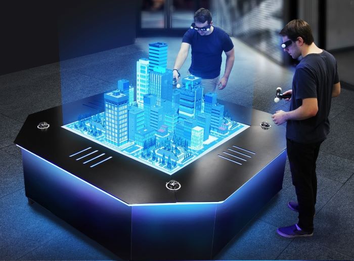 virtual reality AR projector interactive businesstable