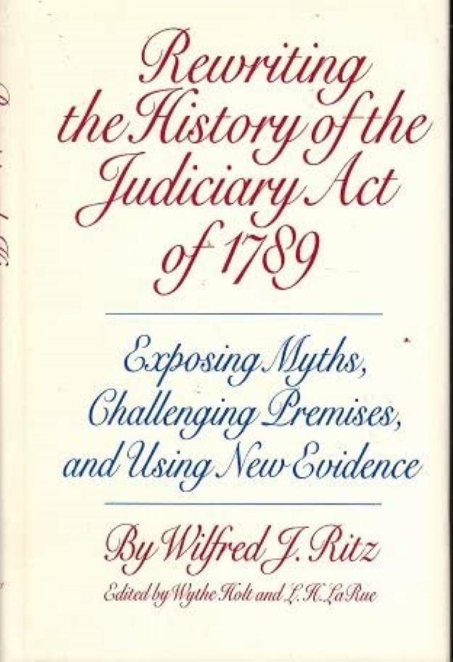 Rewriting the History of the 1789 Judiciary
